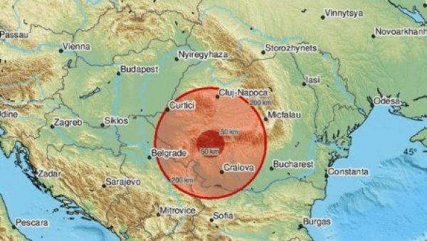 ПОНОВО ЈАК ЗЕМЉОТРЕС У РУМУНИЈИ: Потрес јачине 3,6 степени Рихтера у околини града Таргу Жију, најјаче се осетио у месту Лупени