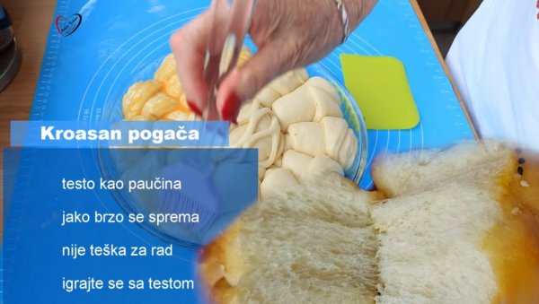 МАЛО ДРУГАЧИЈИ РЕЦЕПТ ЗА ОМИЉЕНИ ХЛЕБ: Кроасан погача са киселим млеком (ВИДЕО)