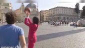 HIT VIDEO IZ RIMA: Novinarka RTS-a u stilu Bogdanovića - mreže se usijale (VIDEO)