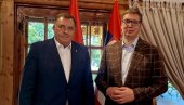 VUČIĆ SE SASTAO SA DODIKOM: Dogovorili smo se da u najkraćem roku organizujemo skup svih državnih organa Srbije i Srpske