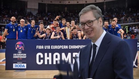 BRAVO, ŠAMPIONI! Vučić čestitao pobedu orlićima: Ponovo ste na krovu Evrope BRAVO, ŠAMPIONI! Vučić čestitao pobedu orlićima: Ponovo ste na krovu Evrope