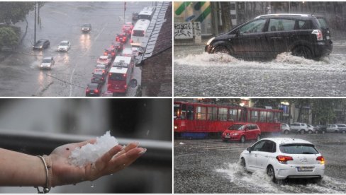 SRBIJA NA UDARU SNAŽNOG NEVREMENA: Ovom delu naše zemlje danas prete jaka kiša i grad veličine oraha