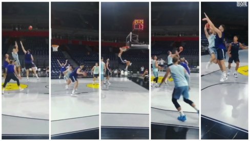 KAD ORLOVI ČERUPAJU PERJE JEDNI DRUGIMA: Ovako je izgledao poslednji trening košarkaške reprezentacije Srbije pred polazak na put (VIDEO) KAD ORLOVI ČERUPAJU PERJE JEDNI DRUGIMA: Ovako je izgledao poslednji trening košarkaške reprezentacije Srbije pred polazak na put (VIDEO)