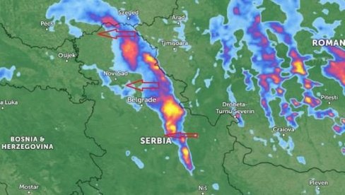 ОБИЛНИ ПЉУСКОВИ СА ГРМЉАВИНОМ ПОГОДИЋЕ ОВЕ ДЕЛОВЕ: Снажан циклон и даље над Србијом ОБИЛНИ ПЉУСКОВИ СА ГРМЉАВИНОМ ПОГОДИЋЕ ОВЕ ДЕЛОВЕ: Снажан циклон и даље над Србијом