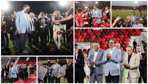 VUČIĆ NA NOVOM STADIONU U LESKOVCU: Nema lepšeg terena od ovog, verujem da će tribine biti krcate (FOTO/VIDEO) VUČIĆ NA NOVOM STADIONU U LESKOVCU: Nema lepšeg terena od ovog, verujem da će tribine biti krcate (FOTO/VIDEO)