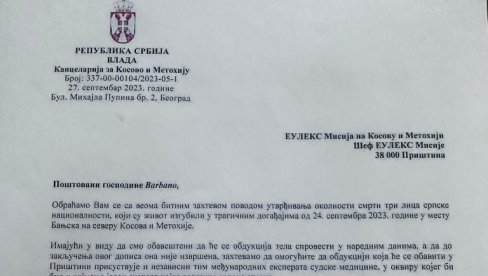 NOVOSTI OTKRIVAJU: Ovo je dokument koji je Beograd uputio Euleksu NOVOSTI OTKRIVAJU: Ovo je dokument koji je Beograd uputio Euleksu