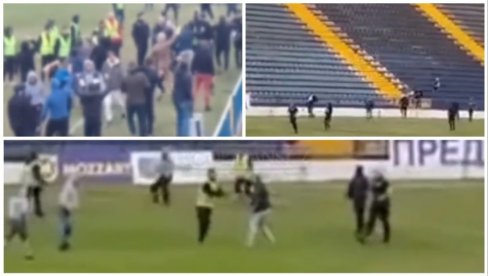 HAOS: Tuča navijača nasred terena ostavila duel Smederevo - OFK Beograd u drugom planu (VIDEO)