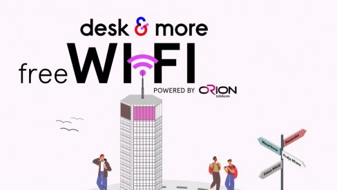 Desk&More i Orion Telekom: Besplatna Wi-Fi Zona u srcu Beograda Desk&More i Orion Telekom: Besplatna Wi-Fi Zona u srcu Beograda