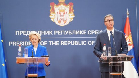 ЈАСНА ПОРУКА ВУЧИЋА НАКОН САСТАНКА СА ФОН ДЕР ЛАЈЕН: Посвећени смо очувању мира - За Србију је јасно шта не може да учини противно Уставу ЈАСНА ПОРУКА ВУЧИЋА НАКОН САСТАНКА СА ФОН ДЕР ЛАЈЕН: Посвећени смо очувању мира - За Србију је јасно шта не може да учини противно Уставу