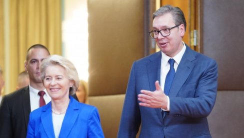 POSVEĆENI SMO MIRU I STABILNOSTI: Poruka predsednika Vučića posle sastanka sa Fon der Lajen (VIDEO) POSVEĆENI SMO MIRU I STABILNOSTI: Poruka predsednika Vučića posle sastanka sa Fon der Lajen (VIDEO)