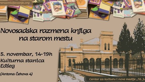 НОВОСАДСКА РАЗМЕНА КЊИГА: У КС Еђшег у недељу, 5. новембра