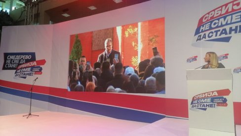 VUČIĆ POSLAO SNAŽNU PORUKU IZ SMEDEREVA: Beskrajno vam hvala na ogromnoj podršci, vi ste naša snaga VUČIĆ POSLAO SNAŽNU PORUKU IZ SMEDEREVA: Beskrajno vam hvala na ogromnoj podršci, vi ste naša snaga
