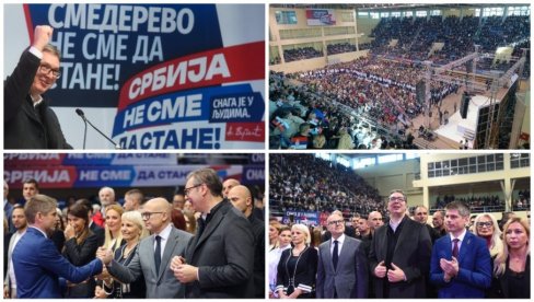 PONOSAM SAM ŠTO IMAMO SLOBODARSKU SRBIJU: Vučić govorio u Smederevu na skupu liste Aleksandar Vučić - Srbija ne sme da stane (VIDEO) PONOSAM SAM ŠTO IMAMO SLOBODARSKU SRBIJU: Vučić govorio u Smederevu na skupu liste Aleksandar Vučić - Srbija ne sme da stane (VIDEO)