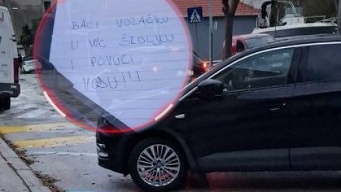 BACI VOZAČKU U ŠOLJU Zbog parkiranja dobio brutalnu poruku - vidite šta je uradio (FOTO) BACI VOZAČKU U ŠOLJU Zbog parkiranja dobio brutalnu poruku - vidite šta je uradio (FOTO)