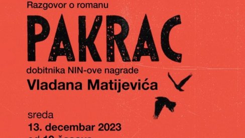 RAZGOVOR O PAKRACU: Promocija nove knjige Vladana matijevića u Parobrodu