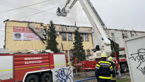 POŽAR U ZRENJANINU: Gorela bivša fabrika tekstila (FOTO/VIDEO)