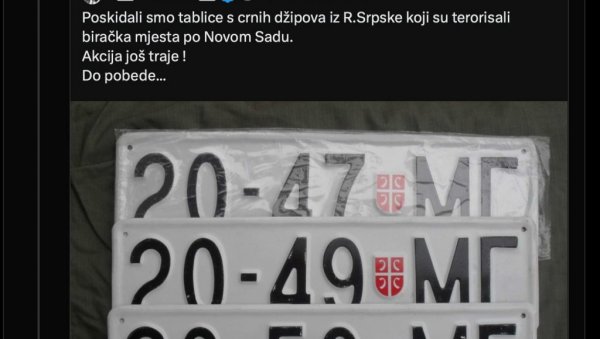 ПРОПАО ПОКУШАЈ ОБМАНЕ: Таблице раскринкале лажи о црним џиповима у Новом Саду (ФОТО)