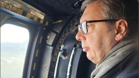 VUČIĆ STIGAO U ŠVAJCARSKU: Predsednik objavio fotografiju iz helikoptera nadomak Davosa (FOTO)