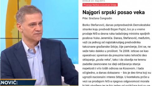 ОПОЗИЦИЈА НАЧИСТО ПРОЛУПАЛА: Ђиласовац договорио продају НИС-а, а његов шеф продао, а сад то пребацује - Вучићу (ВИДЕО) ОПОЗИЦИЈА НАЧИСТО ПРОЛУПАЛА: Ђиласовац договорио продају НИС-а, а његов шеф продао, а сад то пребацује - Вучићу (ВИДЕО)