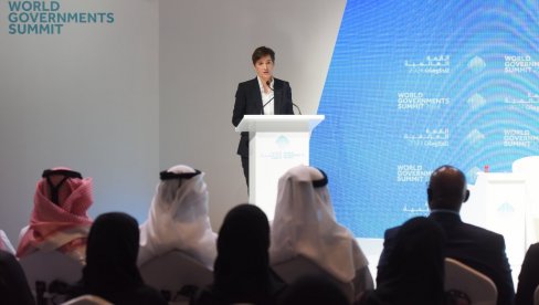BRNABIĆEVA NA SAMITU VLADA U DUBAIJU: Danas potpisivanje Memoranduma o veštačkoj inteligenciji sa UAE (FOTO) BRNABIĆEVA NA SAMITU VLADA U DUBAIJU: Danas potpisivanje Memoranduma o veštačkoj inteligenciji sa UAE (FOTO)