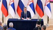 VUČIĆ U RUSKOM DOMU O REVIZIJI ISTORIJE: Za genocidne nas proglašavaju ubice i njihovi potomci jer smo izbegli njihov srbosjek