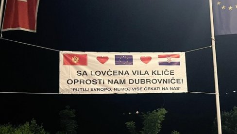 SRAMAN PERFORMANS CRNE GORE - OPROSTI NAM, DUBROVNIČE! Cetinjani peru obraz pred Hrvatskom zbog predloga rezolucije o Jasenovcu (FOTO)