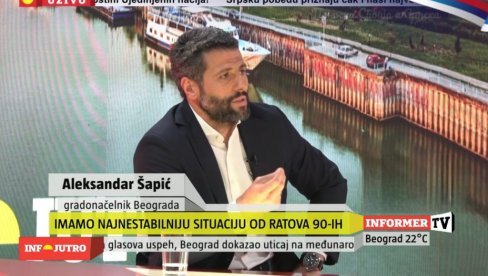 РАЗВОЈ БEОГРАДА ВИШЕ НИКО НЕ МОЖЕ ДА ЗАУСТАВИ Шапић: Председник Вучић отворио нову еру у светским односимa