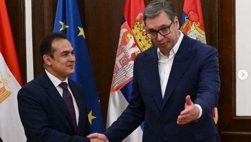 VUČIĆ SA AMBASADOROM SALAHOM: Izrazio sam nadu da će Egipat i dalje uvažavati interese Srbije u međunarodnim organizacijama