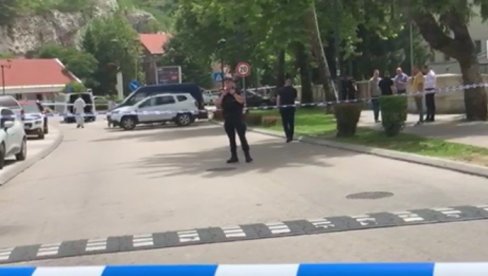 NOVI SNIMAK SA MESTA EKSPLOZIJE U CETINJU: Policija na sve strane, uviđaj u toku (VIDEO)