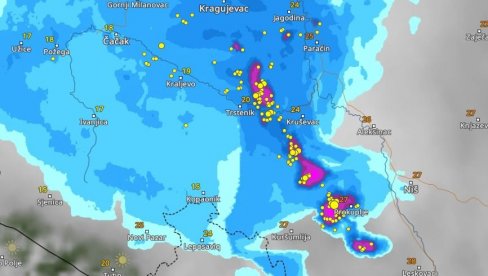 (MAPA) OLUJA OPUSTOŠILA CRNU GORU, SADA IDE KA SRBIJI: Prva na udaru ova dva grada, evo kako će se kretati nevreme (FOTO)