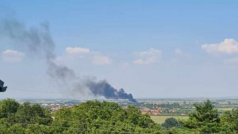 VATRENA STIHIJA ZAHVATILA NEGOTIN: Gust dim kulja na sve strane, vatrogasci hitno izašli na teren (FOTO)