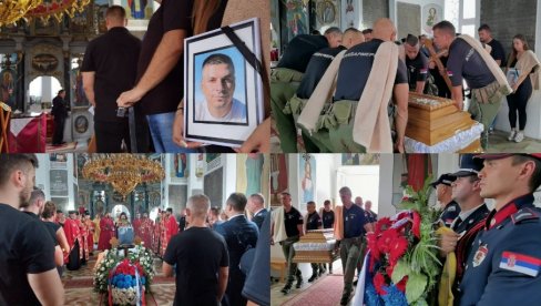 НИКОЛА ЈЕ РАНА НА ДУШИ СРБИЈЕ: Потресни говори на сахрани убијеног полицајца, хиљаде људи у тужној колони (ФОТО)