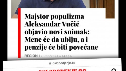 VUČIĆ JE LJIGAV JER POVEĆAVA PENZIJE: LJubomorni džihadisti vređaju srpskog predsednika, smeta im što Srbija ekonomski napreduje