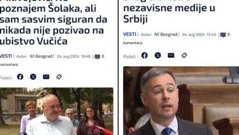 TUGA DO NEBA, SAMO NAM ŠOLAKA NE DIRAJTE: U njegovim medijima razapinju Vučića, a kad se ukaže prilika na to - i kuku i lele (VIDEO)