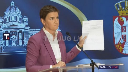 OVO ĆE OSTATI U ARHIVU SKUPŠTINE KAO DOKAZ: Brnabićeva pokazala šta joj je opozicija dala pred konferenciju (FOTO)