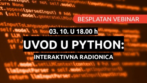 БЕСПЛАТАН ВЕБИНАР: Зашто је Python идеалан за почетнике 03.10. у 18:00