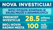 СВЕЧАНО ОТВАРАЊЕ НОВОГ ПРОИЗВОДНОГ ПОГОНА КЊАЗ МИЛОШ: Присуствоваће и председник Србије Вучић