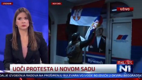 DEMONSTRANTI DIVLJAJU PO NOVOM SADU: Huligani skidaju i uništavaju zastave Srbije (VIDEO)