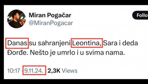 ЕВО ДОКАЗА КАКВИ СУ ОВО ЛЕШИНАРИ И КОЛИКО ИХ БАШ БРИГА ЗА СТРАДАЛЕ: Погачар не зна ни како се зову жртве, ни када су сахрањене! (ФОТО)