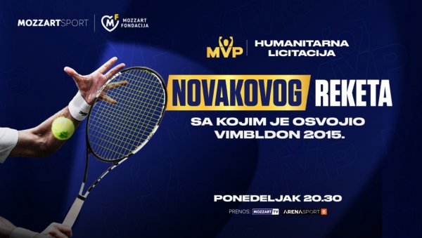 MVP ХУМАНОСТИ – Аукција Новаковог рекета на церемонији MVP бy Mozzart Sport!