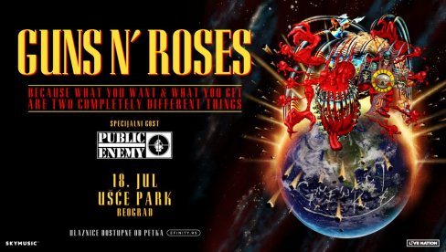 GUNS N’ ROSES СТИЖУ НА УШЋЕ 18. ЈУЛА 2025: Axl Rose и Slash заједно први пут пред домаћом публиком