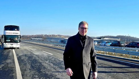 VUČIĆ NA OTVARANJU DEONICE MORAVSKOG KORIDORA (VIDEO)