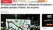 HRVATSKI MEDIJI O BROJU OKUPLJENIH NA PROTESTU OPOZICIJE: 30 tisuća ljudi šutjelo u Beogradu