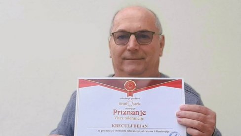 PROFESOR IZ KOVINA „VITEZ TOLERANCIJE“: Priznanje stiglo tihom borcu za dobrobit dece i celokupne zajednice