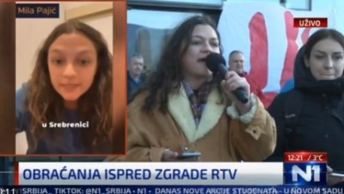 SKANDAL: Protest ispred RTV-a predvodi osoba kojoj je Srebrenica genocid i koja je slavila etničko čišćenje Srba u centru Zagreba