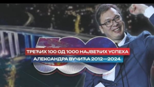 ПОГЛЕДАЈТЕ: Трећих 100 од 1000 највећих успеха Александра Вучића у периоду од 2012. до 2024. године (ВИДЕО)