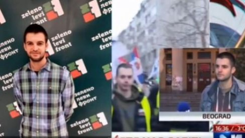 KAKVA PREVARA: Funkcioner opozicione stranke predvodi studente (VIDEO)