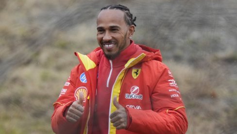 GLADAN SAM: Hamilton obukao Ferari opremu