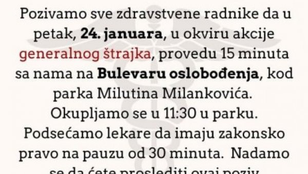 НЕОДГОВОРНО, БЕЗОБРАЗЛУК: Пленуми позивају докторе да престану да раде, људи им одговарају (ФОТО)