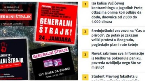 PROIZVODNJA LAŽNIH VESTI NA ŠOLAKOVIM MEDIJIMA: Stvaraju iluziju o opštem štrajku, a realnost ih demantuje!